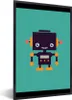 MuchoWow® Gerahmtes Poster Roboter - Gesicht - Antenne - Produktbild-Vorschau 1