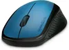 A blue and black wireless computer mouse is shown on a white background. Produktbild-Vorschau