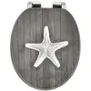 WC Sitz STARFISH Grau Toilettensitz Softclose MDF WC Brille Produktbild-Vorschau 1