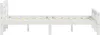 Side view of a white bed frame on a white background. Voir les images du produit