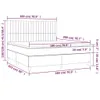 Boxspringbett mit Matratze & LED Blau 180x200 cm Stoff Produktbild-Vorschau 8
