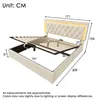 Cama tapizada de 160x200 cm con colchón, cabecero con Vista previa de la imagen del producto 2