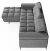 ECKSOFA CLOUD : Canapé d'angle en velours, convertible avec Voir les images du produit 8