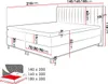 Postel boxspring 180x200 CANDICE - béžová + topper Náhled obrázku produktu 7