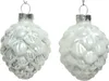 Christbaumkugeln Weihnachtszapfen weiß 6 Stk. 7 cm Produktbild-Vorschau 2