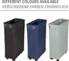 Three laundry baskets in different colors (black, navy blue, and light gray) are displayed side-by-side against a white background. Produktbild-Vorschau