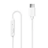 A white USB Type-C cable with an inline remote/microphone. Voir les images du produit