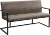 Industrial Freischwinger Bank LOFT 160cm taupe mit Armlehne Produktbild-Vorschau 8