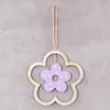 8er Set Holz Anhänger Schmetterling Blume Natur Rosa Lila Produktbild-Vorschau 7