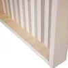 A close-up view of a wooden bench, showing the slatted design and natural wood grain. Produktbild-Vorschau