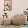 Icon Kingston: Zitzak en hocker met vulling, beige Productafbeelding-voorbeeld 9