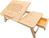 A wooden laptop table with adjustable legs and a small drawer. Podgląd zdjęcia produktu