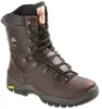A single brown leather winter boot with black laces and accents, presented against a white background. Produktbild-Vorschau