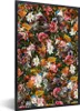 MuchoWow® Gerahmtes Poster Blumen - Schmetterling - Design Produktbild-Vorschau 1