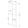 Akord Scaffale In Rovere Sonoma Bianco 80X35X180 Cm Anteprima dell’immagine prodotto 3