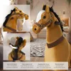 Cheval à bascule sur roulettes en peluche - 34 x 89 x 100 Voir les images du produit 3