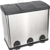Mülleimer, 3 x 20L, silber, 64,5x41x57cm Produktbild-Vorschau 1