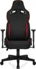 A front view of a black and red gaming chair on a white background. Produktbild-Vorschau