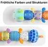 Baby Spielzeug Raupe 0-3-6 Monate – Montessori Sensorik Produktbild-Vorschau 3
