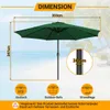 Izrielar Sonnenschirm Ø350cm, Gartenschirm, ohne knickbar, Produktbild-Vorschau 2