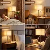 ZMH Tischlampe mit kabel Nachttischlampe 360°Schwenkbar Produktbild-Vorschau 6