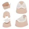 A collage of a baby potty trainer from different angles, showing its disassembled parts and assembled form. Produktbild-Vorschau