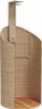 An outdoor shower stall made of woven material with a wooden floor. Produktbild-Vorschau