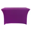 183 x 74 x 76 cm Violett Fitted Polyester Tischdecke Produktbild-Vorschau 2