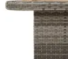 vidaXL Tavolo da giardino grigio 80x80x71 cm in poly rattan Anteprima dell’immagine prodotto 9