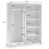 BEAUTYSOFA | Schwebetürenschrank HELA 160 cm Eiche Artisan Produktbild-Vorschau 5