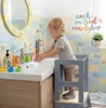 Baby Vivo Lernturm aus Holz - Mit Tafel in Grau Produktbild-Vorschau 4