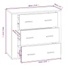 vidaXL Highboard z białego drewna Podgląd zdjęcia produktu 7