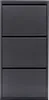 A front view of a gray, three-door shoe cabinet. Náhled obrázku produktu