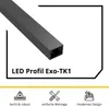 Slim-Line LED-Aluprofil U-Profil 2,7m Schwarz Abdeckung Produktbild-Vorschau 2