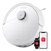 A white Roborock S8 robot vacuum cleaner is shown next to a smartphone and a smartwatch, both displaying the Roborock app. Náhľad obrázku produktu