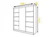 A line drawing of a wardrobe with dimensions indicated. Produktbild-Vorschau