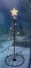 A tall, conical LED Christmas tree with a star on top, set against a blue and gray background. Produktbild-Vorschau