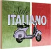 vianmo Holzschild 12x18 cm Mofa Stile Italiano Italien Produktbild-Vorschau 1