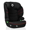 A black car seat with red trim and green accents, shown from a slightly angled front view against a white background. Produktbild-Vorschau