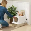 PawHut Katzenklo, Katzentoilette mit Deckel, Streuschaufel, Produktbild-Vorschau 2