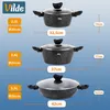 Vilde | Sada nádobí 3dílná - se skleněnou poklicí - Hrnce Náhled obrázku produktu 5