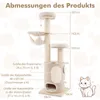 COSTWAY Kratzbaum 187cm Groß, Kletterbaum mit 2-stöckiger Produktbild-Vorschau 7