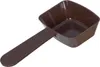 A brown plastic coffee scoop is shown against a white background. Produktbild-Vorschau