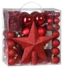 DEUBA® Weihnachtskugeln 77tlg Ø 3-7cm Kunststoff matt Produktbild-Vorschau 1
