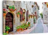 Bild auf Leinwand - Leinwandbild - Italien Straße Blumen Produktbild-Vorschau 1
