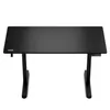A black adjustable height desk shown from a front-facing, slightly elevated angle against a white background. Anteprima dell’immagine prodotto