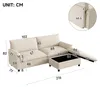 Merax Cloud Sofa 3-Sitzer, Modulares Ecksofa Mit Produktbild-Vorschau 8
