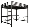 Letto a soppalco 160x200 cm con scrivania, illuminazione Anteprima dell’immagine prodotto 15