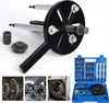 A collage of images showing a bearing puller tool set, individual bearings, and a washing machine drum. Podgląd zdjęcia produktu