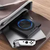 An external Blu-ray drive is placed on a laptop, with a game controller nearby, suggesting a gaming or media setup. Produktbild-Vorschau